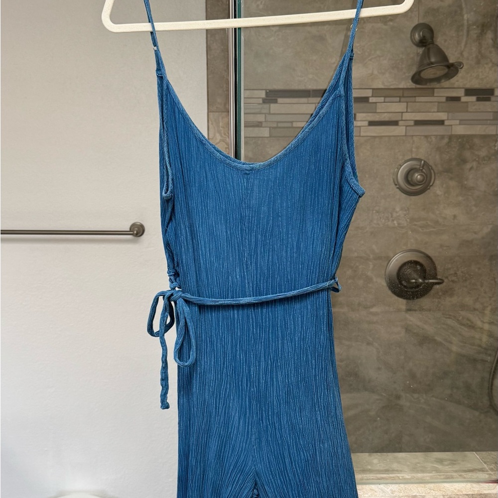 Blue Sleeveless Jumpsuit
